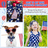 2 Rolls 20 Yard Star Blue Wired Edge Ribbon Patriotic Ribbon 2.5 Inch 4th of July Ribbon Beige Navy Blue DIY Crafts Ribbon for Party Decorations W...