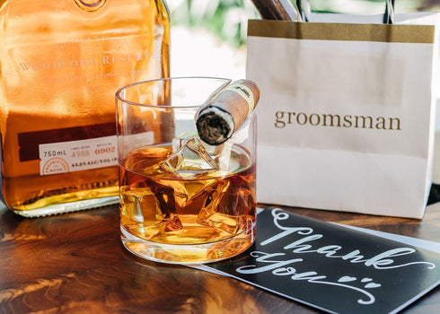 Premium Whiskey Glass and Cigar Holder - Dual-Purpose Cigar Rest. Old Fashioned Cigar Whiskey Glass with Cigar Holder, Whisky Gift for Men, Father...