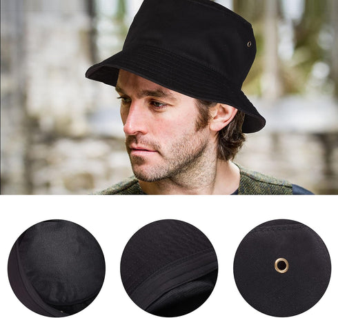 Mr. Pen- Bucket Hat, Black, Men Bucket Hats, Black Bucket Hats for Men, Bucket Hat Men, Fishing Hats for Men, Men's Bucket Hat, Beach Bucket Hat, ...