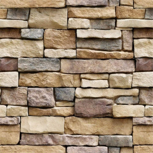 Yancorp 18"x120" Brick Wallpaper Peel and Stick Modern Stone Contact Paper Backsplash Self-Adhesive Wall Paper Kitchen Bedroom Accent Wall Brown B...