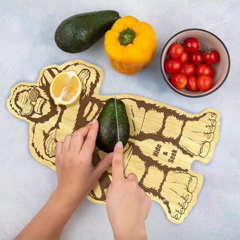 Sasquatch Cutting Board, 12.6" X 7" Bigfoot Gifts, Chopping Board for Meat Vegetable & Fruit Cheese Board, Serving Platters, Best For Wedding Gift...