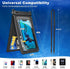 takyu Waterproof Phone Pouch, Double Space Waterproof Phone Bag Large Capacity Underwater Protector Dry Bag with Crossbody Lanyard Fits Up to 9.8"...