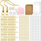 TOAOB 700pcs Earrings Making Kit with Hypoallergenic 925 Sterling Gold Earring Hooks Jump Rings Ear Backs Earring Display Cards and Bags Earring P...