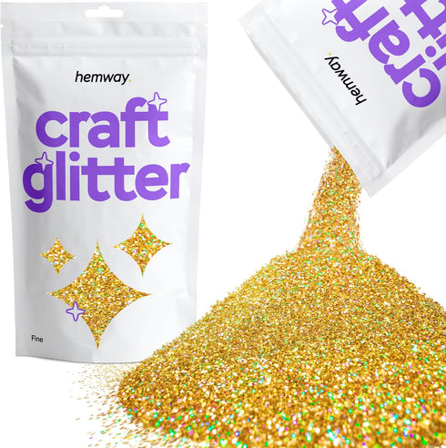 Hemway Craft Glitter 100g / 3.5oz Glitter Flakes for Arts Crafts Tumblers Resin Epoxy Scrapbook Glass Schools Paper Halloween Decorations - Fine (...