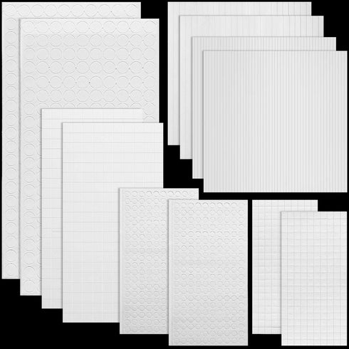 Zonon 24 Sheets Foam Dots Dual-Adhesive Foam Tapes 3D Square Strip Round Adhesive Mount for DIY Handmade Crafts, Card Making Or Office Supplies...