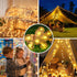 Globe String Lights, Crystal Globe Fairy String Lights Battery Operated with 33 Foot 80LED, Remote, IP67 Waterproof Indoor Outdoor Hanging Decorat...