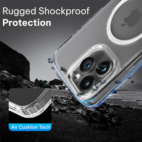 LOHASIC for iPhone 15 Pro Clear Case, Compatible with MagSafe, Military-Grade Drop Protection, Slim Fit Non-Slip Grip Non-Yellowing Cover, Strong ...