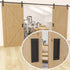 7" Sliding Barn Door Handle - Flush Pull Handle for Sliding Doors Cabinets Closet and Drawers - Black - Set of 2...