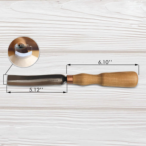 BeaverCraft Wood Carving Gouge 7L/22 Spoon Carving Tools, Chisels - Bowl Gouge, Wood Curved Chisel - Whittling Spoon Knife...