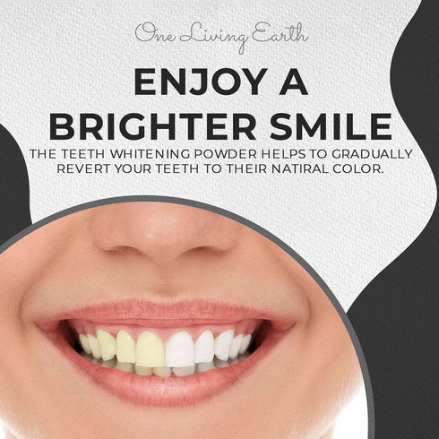 Activated Charcoal Powder with Bamboo Toothbrush for Teeth Whitening | Made in USA | Teeth Stain Remover | Safe for Gums & Enamel | Natural Toothp...