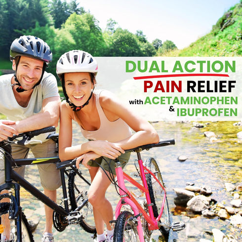 TIME-CAP LABS, INC. - Dual Action 72s – Acetaminophen 250mg & Ibuprofen 125 mg,Dual Action. Pain Reliever for Aches and Pains, Headache Relief, Ba...