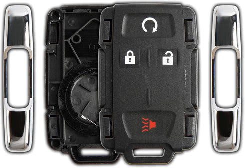 KeylessOption Keyless Entry Remote Control Car Key Fob Case Shell Button Pad Outer Cover for GMC Chevy M3N-32337100...