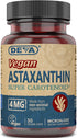 DEVA Nutrition Vitamins Astaxanthin 4mg, Vegan, Made from Haematococcus Pluvialis Microalgae, 30 Capsules, 2-Pack...
