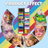 Professional Face Painting Kit for Kids Adults, Split Cake Face Paint Palette 12 x 10gm with Stencil, One Stroke Non Toxic Rainbow Face Body Paint...