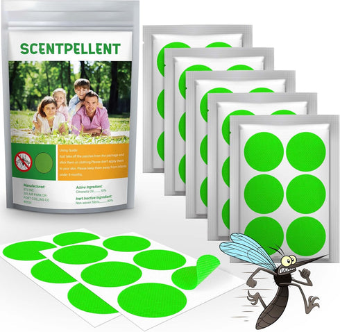 Scentpellent 150 Pack Mosquito Stickers for Kids and Adults, Deet Free Natural Citronella Mosquito Patches for Indoor Outdoor Traveling Camping Hi...