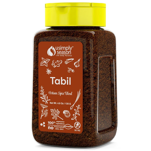USimplySeason Tabil Spice (4.8 oz) - Tunisian-Inspired Blend for Robust Flavors, Ideal for Meat, Fish, and Vegetables - No Salt, Vegan, Non-GMO, M...