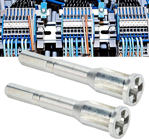 Fafeicy 2Pcs Wire Twisting Tools, 5 Holes Electrical Quick Paralleling Cable Connector, Stainless Steel Galvanized Material, for Electrician Maint...