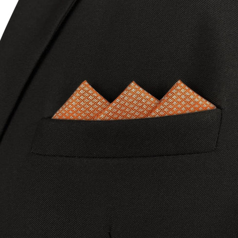 S&W SHLAX&WING Mens Ties Set Solid Color Neckties for Men Orange Matching Pocket Square Only...