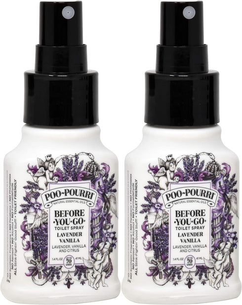 Poo-Pourri lavender vaniilla Scent Odor Eliminator 1.4 oz. Liquid. 2-pack...
