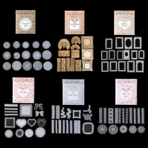 180 PCS Scrapbook Stickers Vintage Cutout Lace Scrapbooking Sticker Floral Embossed Paper of Shadows Journaling Sticker Supplies for Junk Journal ...
