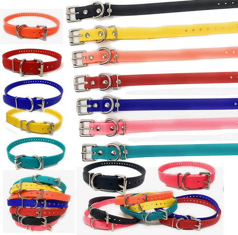 Sparky Pet Co 3/4" Biothane Replacement Roller Buckle Dog Collar E Collar Sport Dogs (Black)...