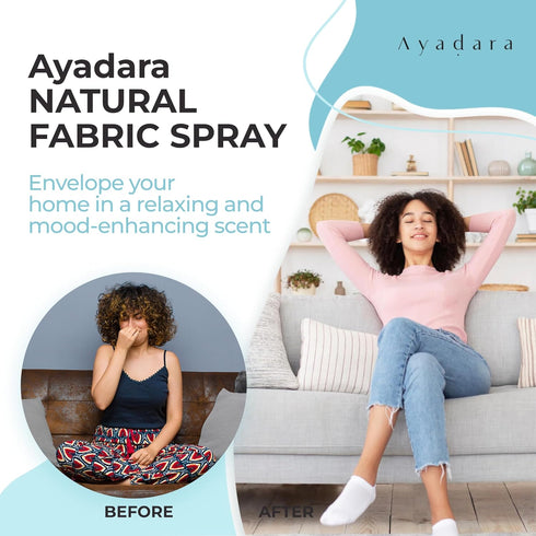Natural Fabric Spray, Lavender Room Spray Air Freshener, Odor Eliminator Mist, Aromatherapy Home Fragrance, Lavender Linen Spray for Bedding, Pill...