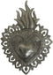 Sacred Heart, Flaming Heart, Religious Folk Art, Spiritual Home Decor, Haitian Metal Wall Art 7.25 X 10.25 Inches...