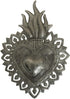 Sacred Heart, Flaming Heart, Religious Folk Art, Spiritual Home Decor, Haitian Metal Wall Art 7.25 X 10.25 Inches...