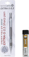 Xeno Extra S 0.5mm Professional Mechanical Pencil with Lead, Low Center of Gravity Design, Silicon Rings, Drawing, Draft (Metallic Gray Body)...