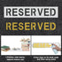 2pcs Reserved Stencil, 28.74x5.9 inch Reserved Parking Sign Spray Painting Letter Stencil Reusable Reserved Template for Parking Lot Concrete Curb...