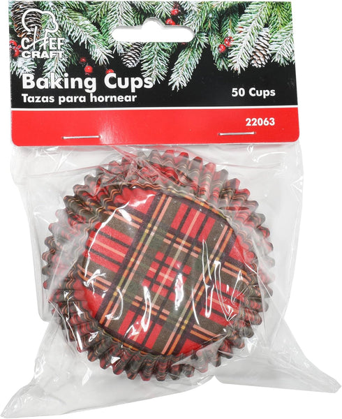 Chef Craft Paper Patterned Cupcake Liners, 50 Count, Green/Red...