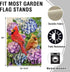 Welcome Summer Cardinal Red Birds Home Decorative Garden Flag, Yard Hydrangea Flowers Outside Decor, Spring Outdoor Small Burlap Decoration Double...
