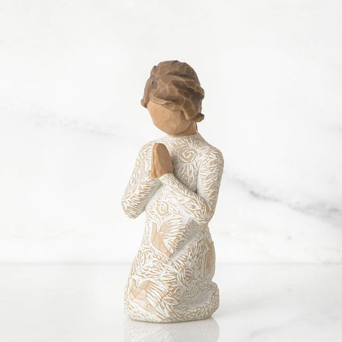 Willow Tree Prayer of Peace (Lighter Skin), Seeking The Quiet Within, Expresses Sympathy, Comfort, Remembrance, Healing, Sculpted Hand-Painted Fig...