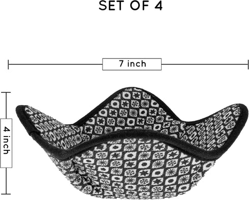 Sheff Microwave Bowl Cozy Huggers Set of 4 – Durable and Reliable – for Hot and Cold Bowls, Plates and Dishes Bowl Holder for Microwave – Bowl Coz...