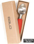 BALCI Ice Cream Scoop - Heavy Duty Stainless Steel Icecream Scooper With Non-Slip Rubber Grip - Professional Metal Ice-Cream Spade - Dishwasher Sa...