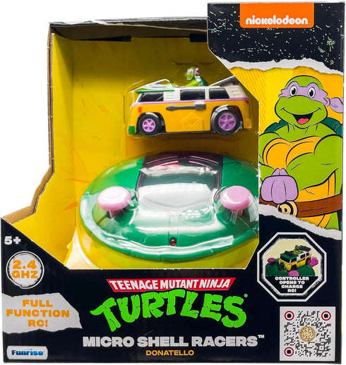 Teenage Mutant Ninja Turtles 3" Micro Shell Racers, Donatello, Ages 5+ - 2.4 Ghz Rc Vehicle with Turtle Half Shell Controller - Collect All 4!...
