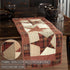 VHC Brands Abilene Country Red Independence Day Patchwork Rect Star Quilted Runner 13x36...