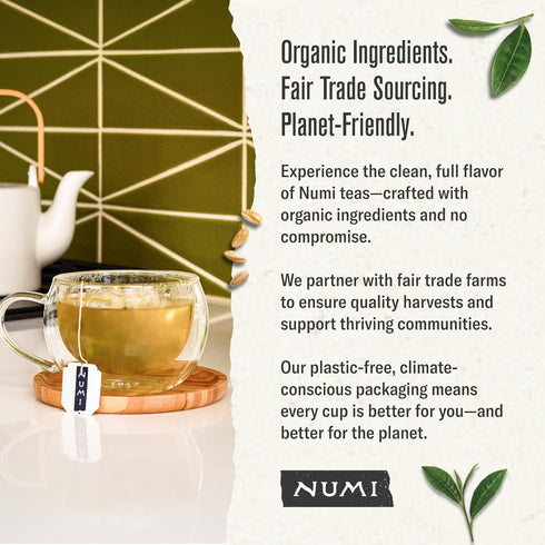 Numi Organic Tea Matcha Toasted Rice, 18 Count (Pack of 1) Box of Tea Bags, Green Tea (Packaging May Vary)...