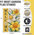 Welcome Spring Summer Floral Flower Small Decorative Garden Flag, Yellow Daffodil Eucalyptus Leaves Yard Lawn Outside Decor, Seasonal Burlap Outdo...