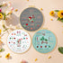 Ponpon 3 Sets Embroidery Kit for Beginners, Embroidery Kit for Adults with Follow Instruction, Cross Stitch Kits with Wooden Embroidery Hoops (Stl...