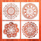 4 Pcs Extra Large Pattern Mandala Stencils Reusable Mandala Dot Painting Templates DIY Floral Spray Paint Stencil Drawing Craft Stencil for Wood W...
