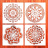 4 Pcs Extra Large Pattern Mandala Stencils Reusable Mandala Dot Painting Templates DIY Floral Spray Paint Stencil Drawing Craft Stencil for Wood W...
