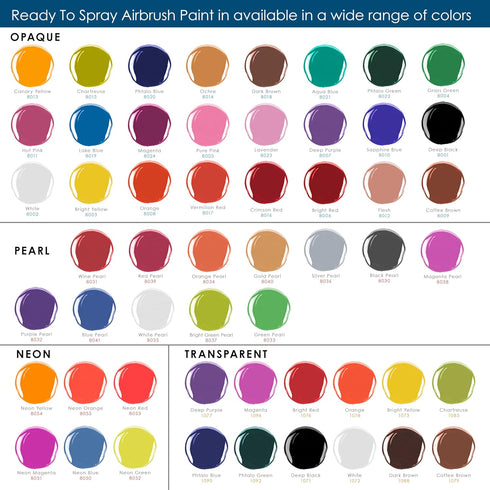 U.S. Art Supply Ready to Spray Opaque Deep Black Acrylic Airbrush Paint - 1oz Bottle, Professional Grade Non-Toxic Water-Based Colors for Vibrant ...