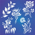Stencils for Walls: Flower Set Stencil, 10 x 10 inch (L) - Classic Flower Designs...