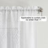 Marilyn 2PCS White Sheer Valances for Windows 14 Inches Long, Light Filtering Soft Clip Jacquard Textured 3D Leaf Curtains for Bathroom Bedroom Ba...