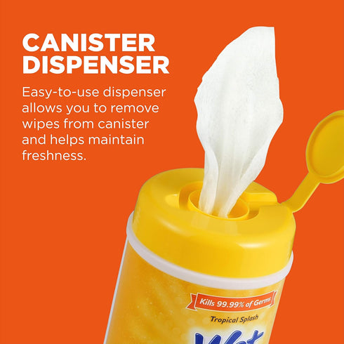 Wet Ones for Pets Multi-Purpose Dog Wipes with Aloe Vera, 50 Count - 3 Pack | Dog Wipes for All Dogs in Tropical Splash, Wipes for Paws & All Purp...