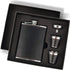Hip Flask Gift Set, Hip Flasks for Liquor for Men with Black Leather Cover, 8 Oz Hip Flask Set, 18/8 Stainless Steel Hip Flasks for Liquor with 2 ...