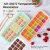 Ice Cube Tray, Soft Silicone Ice Tray with PP Lid, Flexible Ice Cube Trays for Freezer (24 Cubes, Blue)...