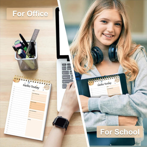To Do List Notepad-Undated Daily Planner With 52 Sheets,Size 6.5 * 9.8 Task Planning Pad with Checklist, For Office, Home And School, Organizer fo...
