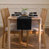 Encasa XO Table Runner 13x104 in Long | Cotton Canvas Fabric | Jet Black Solid Color | Machine Washable & Durable...